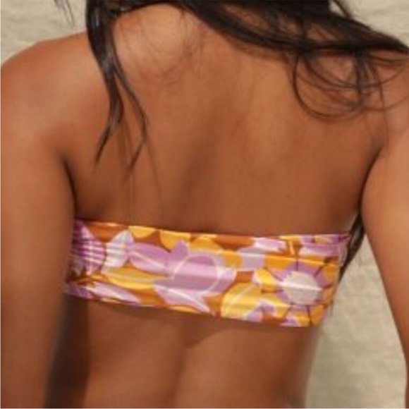 Stone Fox Swim Lele Bikini Top Retro Bloom Small NWT - Picture 3 of 7
